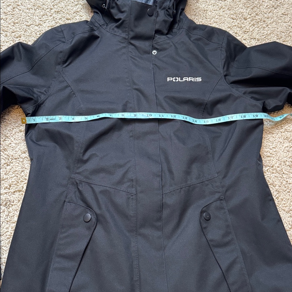 Polaris Rain Coat Trench Coat Jacket Black Womens size Small Women's - Picture 3 of 5